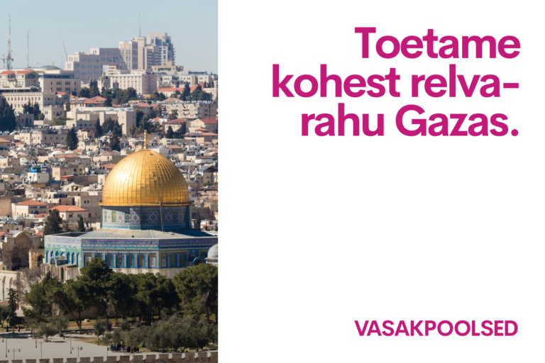 Vasakpoolsed toetavad kohest relvarahu Gaza sektoris